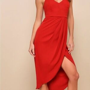 Lulu's Scarlet High Low Dress